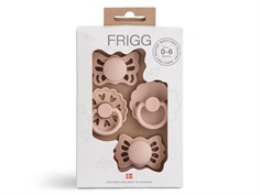 FRIGG blush baby's first pacifier Floral heart (4-pack)