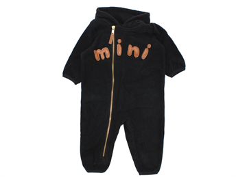 Mini Rodini fleece suit black