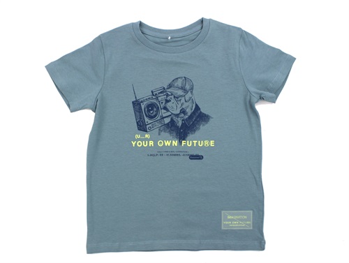 Name It smoke blue t-shirt dog-print
