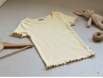 Wheat yellow dream t-shirt rib lace