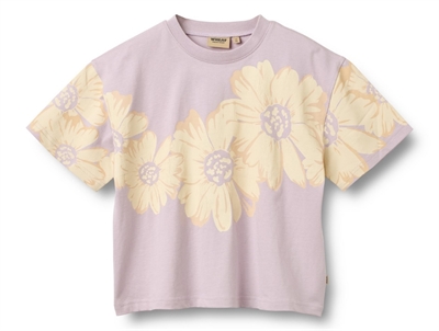 Wheat Petri t-shirt lavender with floral print