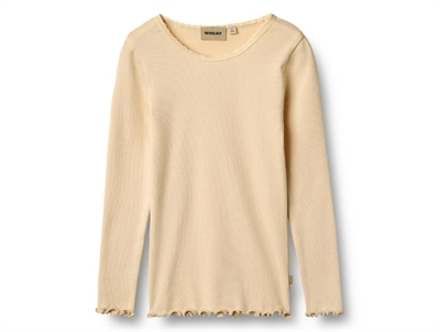 Wheat Reese rib t-shirt macadamia with lace