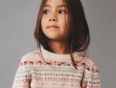 Wheat Olga knit sweater multi with jacquard pattern