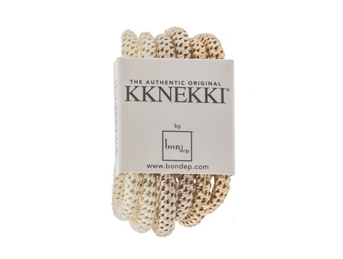 Kknekki hair elastics beige/offwhite mix slim (6-pack)