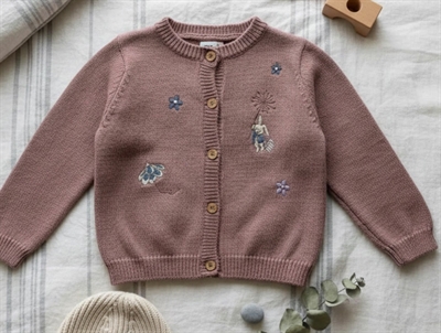 Wheat lavender rose knit cardigan Ella