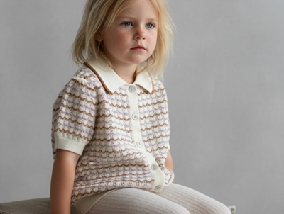 FUB ecru pointelle shirt