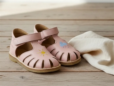 Angulus rose weather embroidery sandal
