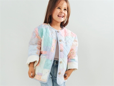 Wheat Inaja quilt jacket patchwork flowers in cotton