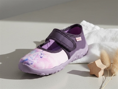 Superfit BONNY slippers purple textile with unicorn motif