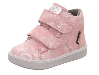 Superfit SUPIES shoe pink suede with glitter effect
