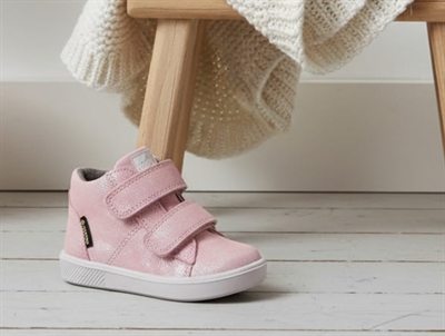 Superfit SUPIES shoe pink suede with glitter effect