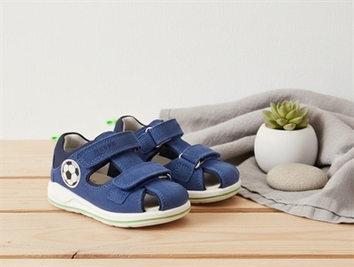 Superfit Boomerang sandal blue with football  