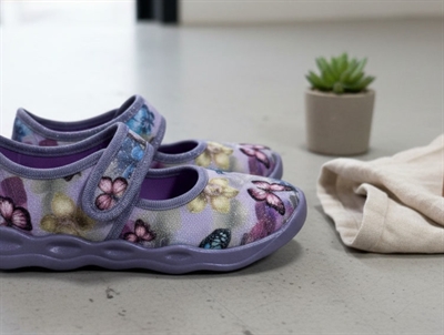 Superfit Bubble purple slippers with butterflies