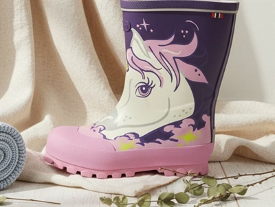 Viking purple multi unicorn rubber boot Jolly