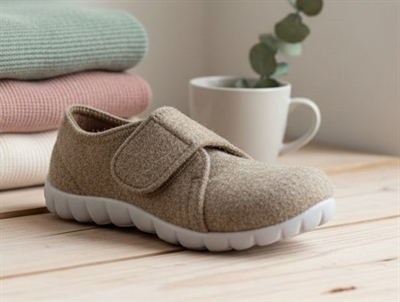 Superfit slippers Happy beige lion woolfilt