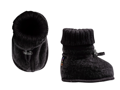 Joha black slippers merino wool  