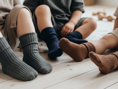 MP socks pecan pie mix 3-pack in wool with rib structure