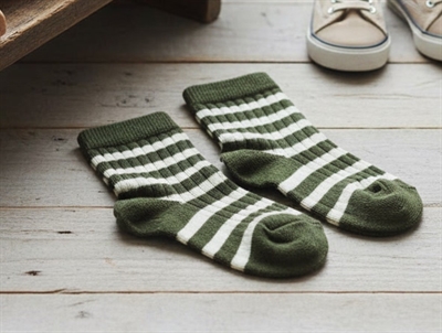 MP ivy green socks wool stripes (2-pack)