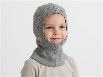 MP Oslo balaclava grey melange in merino wool with cotton lining