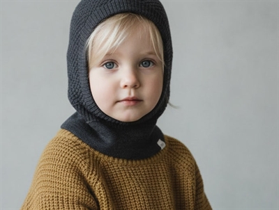 MP dark grey melange balaclava Oslo wool/cotton