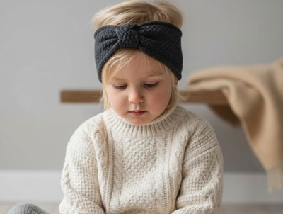 MP Oslo pandebånd dark grey melange wool/fleece