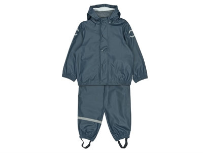 Mikk-line dark blue rainwear with suspenders