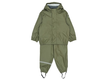 Mikk-line dusty olive rainwear pants and jacket
