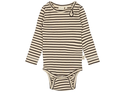 Petit Piao body coffee bean striped in modal