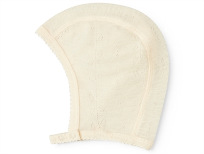 MarMar Hoody helmet natural in wool pointelle