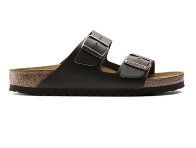 Birkenstock Arizona leather sandal dark brown with buckles