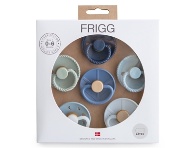 FRIGG violet dream/cream pacifier Daisy latex (4-pack)