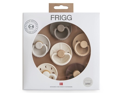 FRIGG violet dream/cream pacifier Daisy latex (4-pack)
