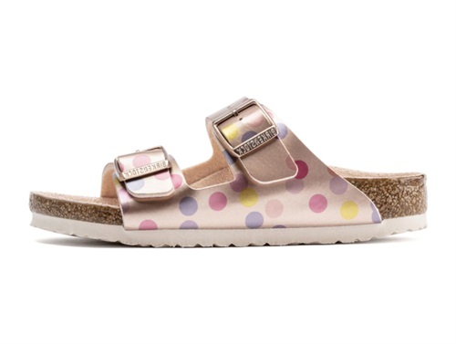 Birkenstock Arizona sandal copper with dots