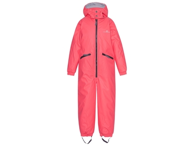 VER de TERRE rubber snowsuit flamingo with detachable hood