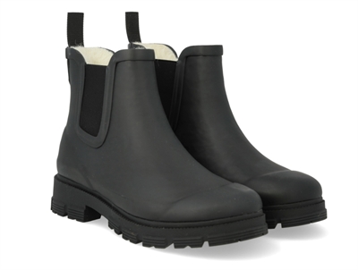 Angulus black short winter rubber boot with wool lining (adult)