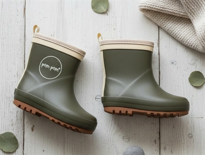 Pom Pom winter rubber boot boot hunter green
