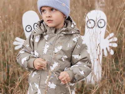 MarMar Osak winter jacket beige with Moomin print