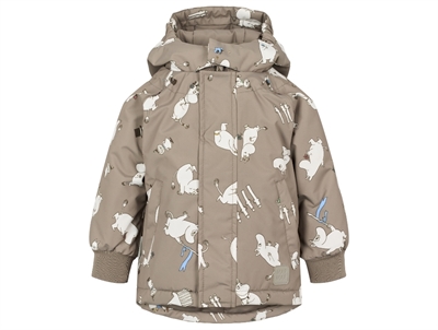 MarMar Osak winter jacket beige with Moomin print