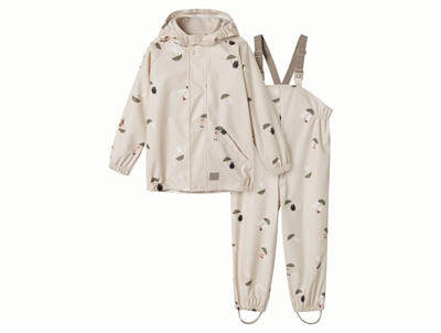 MarMar Oddy rain set brown with vertical stripes