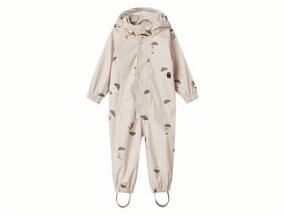 MarMar Oddy rain set brown with vertical stripes