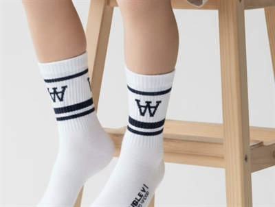 Wood Wood white/navy socks (2-pack)
