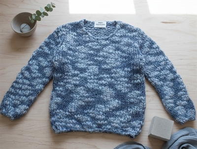 Mads Nørgaard knit Kaxina dusty blue glitter