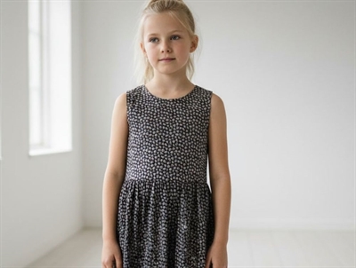 Wheat dress Sarah blue ink