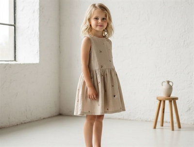 Wheat embroidery flowers dress Hella