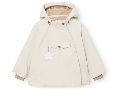 Mini A Ture Wang winter jacket angora cream with star reflector and fleece lining