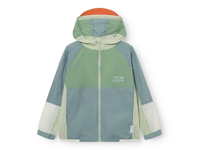 Mini A Ture Multi UV transitional jacket arona blue color block with hood