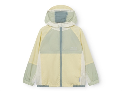 Mini A Ture Multi UV transitional jacket wheat color block with hood