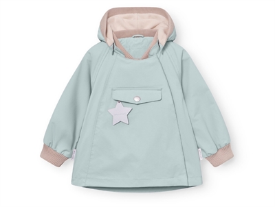 Mini A Ture Wai softshell transitional jacket angora cream with pointed hood