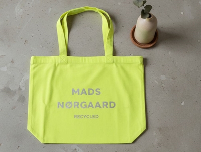 Mads Nørgaard Athene Tote Bag Lime/silver