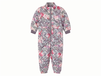 Lil Atelier violet ice floral softshell onesie